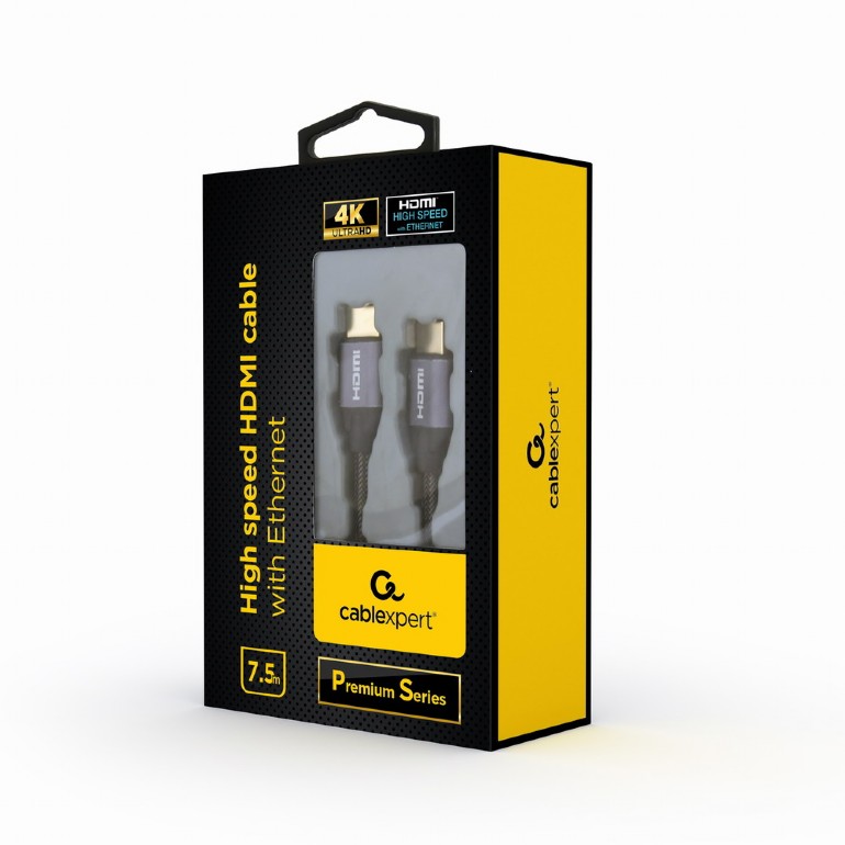 Кабель Gembird High speed HDMI Premium series, 7.5 m (CCBP-HDMI-7.5M)