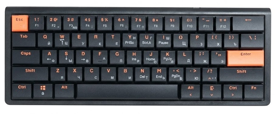 Клавиатура Ajazz NKL61, Low profile Switch - Black (NKL61/Low/Black)