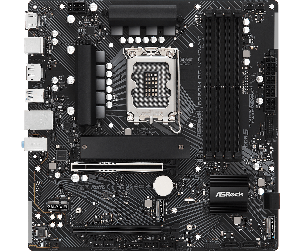 Материнская плата ASRock B760M PG Lighting (90-MXBM20-A0UAYZ)