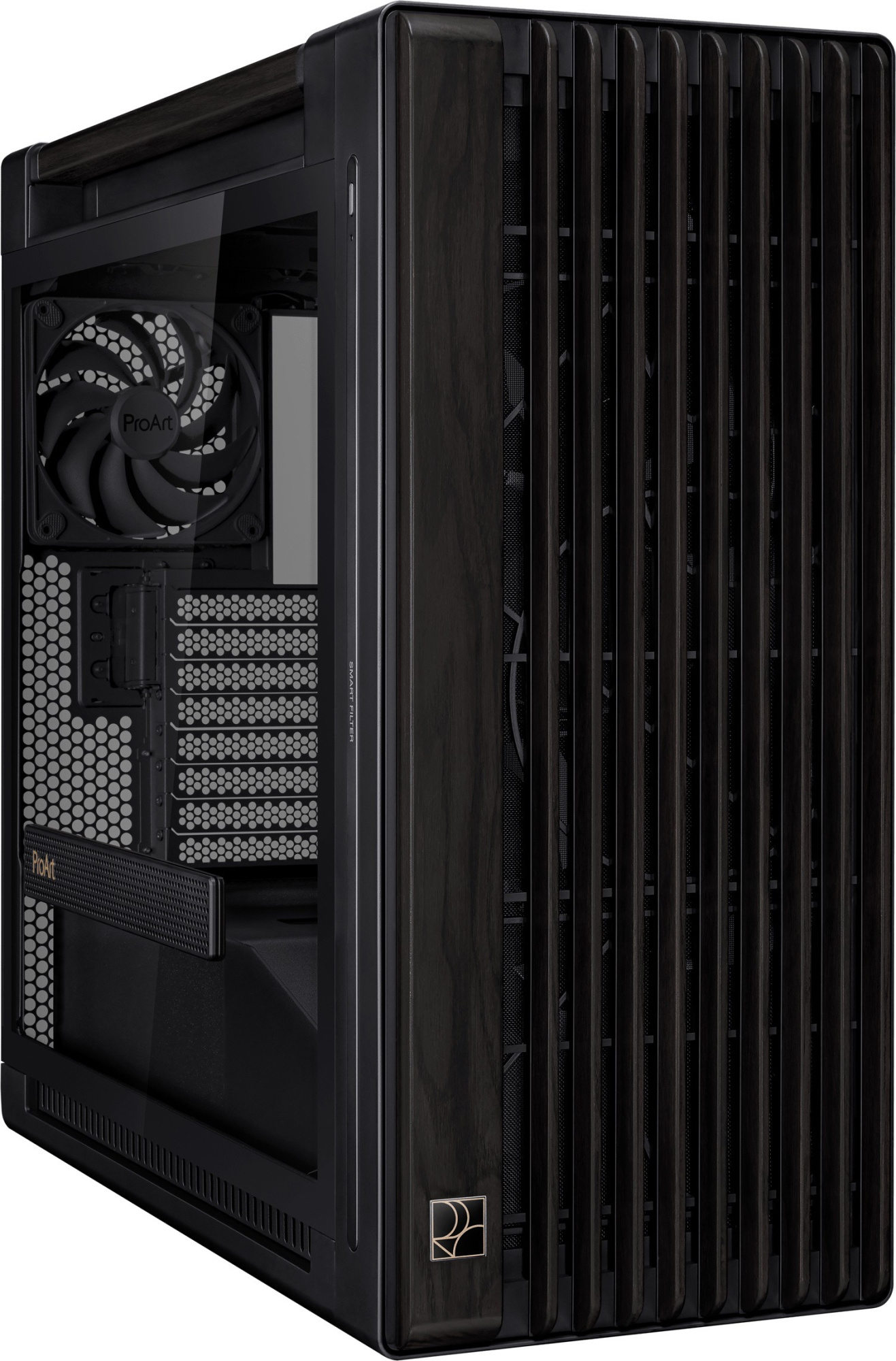 Корпус ASUS PROART PA602 WOOD TG BLACK (PROART PA602 WOOD TG PWM BLACK)