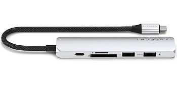 Картридер / USB-хаб Satechi 6-in-1 USB-C Slim Multiport Adapter - Silver (ST-P6SS)