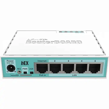 Маршрутизатор индустриальный MikroTik hEX (RB750Gr3)