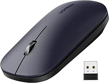 Беспроводная мышь UGREEN MU001 Wireless Mouse Black/No AA (90372)