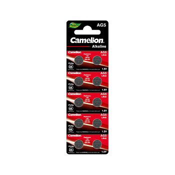 Батарейка CAMELION Alkaline AG5-BP10(0%Hg) 10 шт. в блистере (AG5-BP10(0%Hg))
