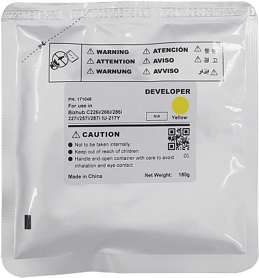 Девелопер CET IU-217Y-Developer для KONICA MINOLTA Bizhub C227i/C257i/C287i (CET) Yellow (CET171048)