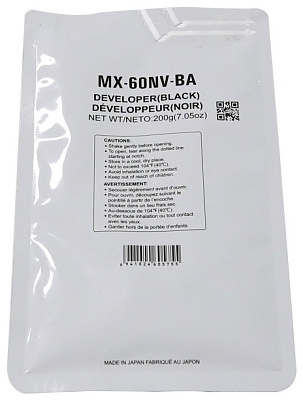 Девелопер MX-60NVBA для SHARP MX-3050N/4050N/5070N/C3081R/C5081D (CET) Black (CET171009)