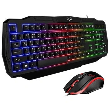 Клавиатура Sven GS-9100, Gaming, Black, + мышь (GS-9100 (BLACK))