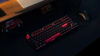 Клавиатура механическая Lemokey  X1 87Key, Keychron Red, черный (Lemokey  X1, Keychron Red)