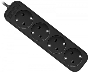 Удлинитель DEFENDER с заземлением M418 1.8 м, 4 розетки (99325)