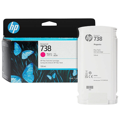 Струйный пурпурный картридж HP 738 DesignJet, 130 мл (498N6A)