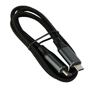 Кабель USB4.0 Cablexpert 2*Type-C, 5А, 1м черный (CC-USB4-CMCM-BR-1M)