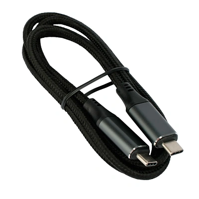 Кабель USB4.0 Cablexpert 2*Type-C, 5А, 1м черный (CC-USB4-CMCM-BR-1M)