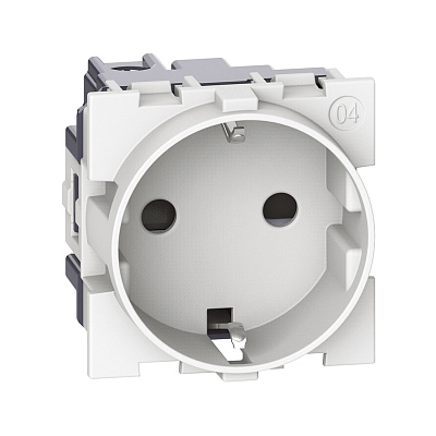 Розетка Bticino KW4141 Living Now нем.стандарта 2К+З 16А винт. 2 модуля белый (KW4141)