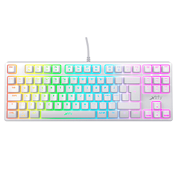 Клавиатура USB, XTRFY K4 TKL RGB, White  (XG-K4-RGB-TKL-WH-R-RU)