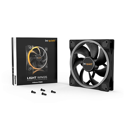 Вентилятор для компьютерного корпуса Bequiet! Light Wings 140mm PWM ARGB (BL074)