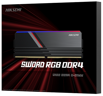 Комплект оперативной памяти DIMM Hiksemi (Hikvision) Sword RGB, DDR4 16 GB kit  (2x8GB) 3200MHz (HSC416U32B5 8G*2)