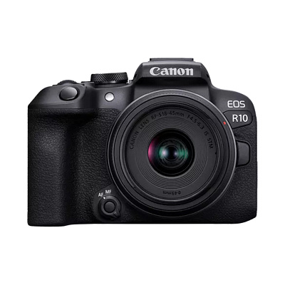 Цифровой фотоаппарат CANON EOS R10 + RF-S 18-45 mm IS STM Black (5331C047)