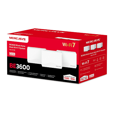 Домашняя Mesh Wi-Fi система Mercusys Halo H27BE (3-pack)  (Halo H27BE(3-pack)(EU))