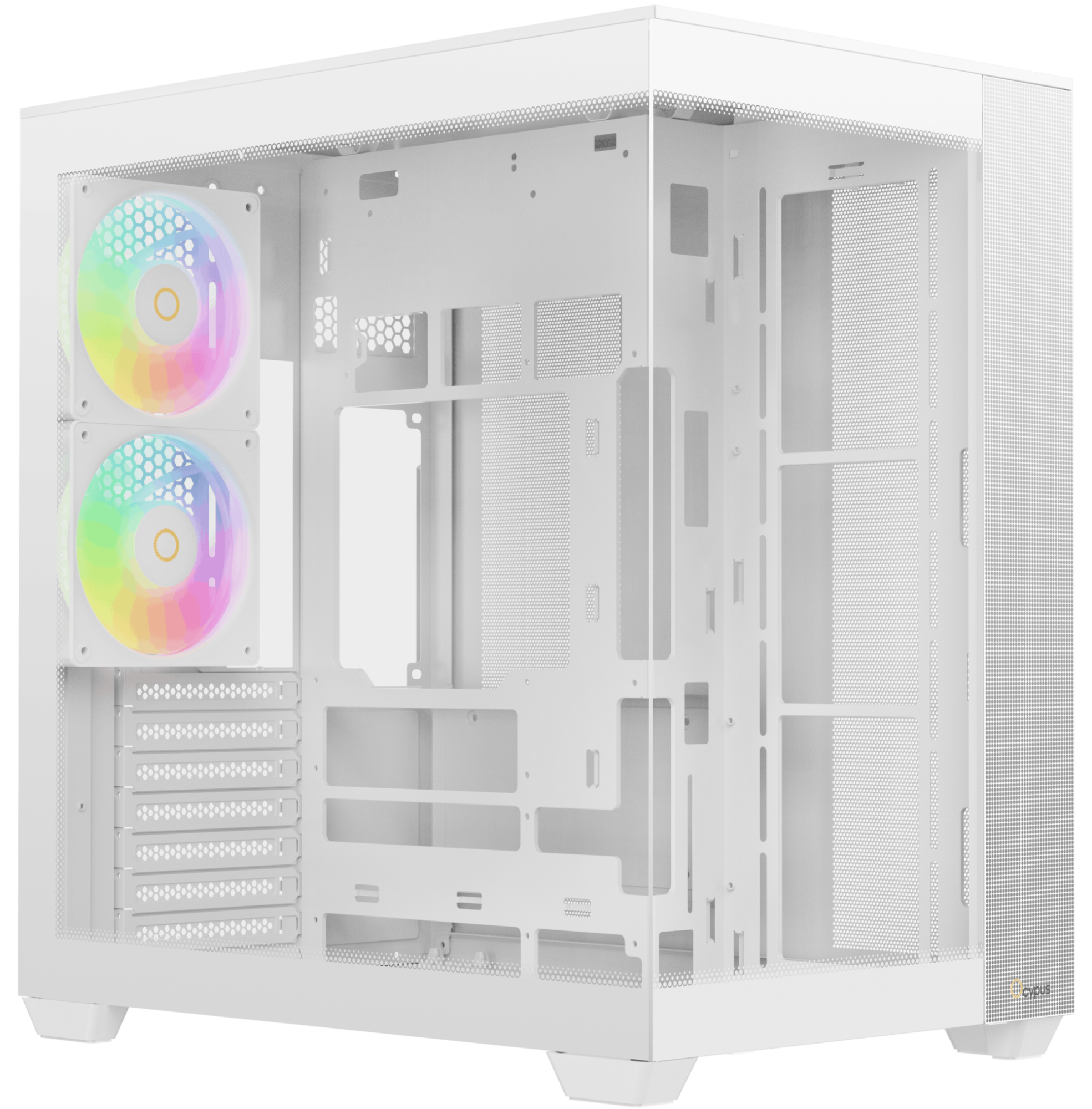 Корпус Ocypus Delta C74 WH ARGB - Белый (Delta-C74-WHD200XX-GL)