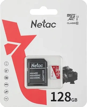 Карта памяти MicroSD Netac P500 ECO MicroSDXC 128GB, Class 10 (NT02P500ECO-128G-R)