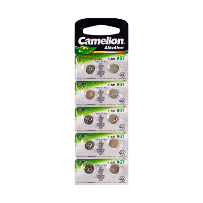 Батарейка CAMELION Alkaline AG7-BP10(0%Hg) 10 шт. в блистере (AG7-BP10(0%Hg))