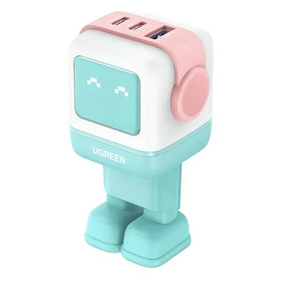 Зарядное устройство Nexode Robot GanN, Pink-Blue CD361 (35855)