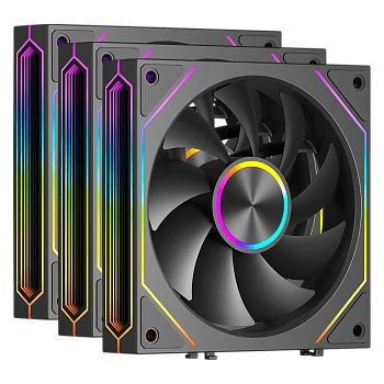 Вентилятор для корпуса PCCooler F3 X120 ARGB BK Black (F3 X120 ARGB BK 3IN1)