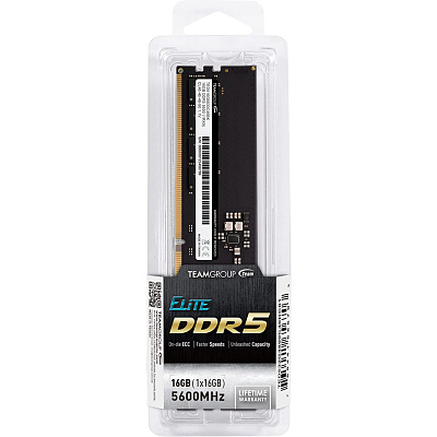 Оперативная память 16GB 5600MHz DDR5 Team Group ELITE PC5-44800 CL46 TED516G5600C4601 (TED516G5600C4601)