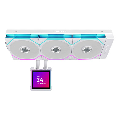 Водяное охлаждение для CPU Lian Li HydroShift II LCD-S 360TL, White (G89.GHS2LCDS36TFW.00)