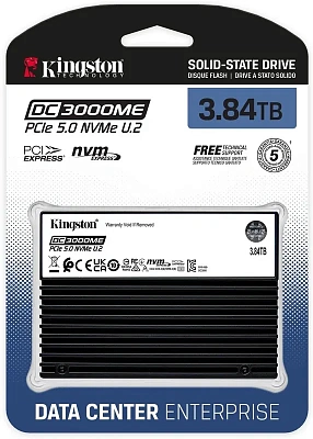 Твердотельный накопитель SSD 3,84 Tb, Kingston DC3000ME, U.2 PCIe Gen5 x 4 NVMe (SEDC3000ME/3T8)