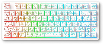 Клавиатура MCHOSE Jet 75 E-sport, White Topographic, Kailh Magnetic God Switch (MC-Jet75-9)