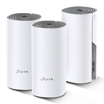 Домашняя Mesh Wi-Fi система AC1200 Tp-Link Deco E4 (3 устройства) (Deco E4(3-Pack)(EU))