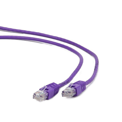 Патч-корд UTP Cablexpert PP12-0.5M/V кат.5e, 0.5м, литой, многожильный (фиолетовый) (PP12-0.5M/V)
