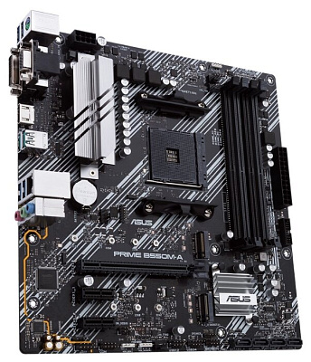 Материнская плата ASUS PRIME B550M-A AM4 4xDDR4 4xSATA3 RAID 2xM.2 DVI-D D-Sub HDMI mATX (PRIME B550M-A)
