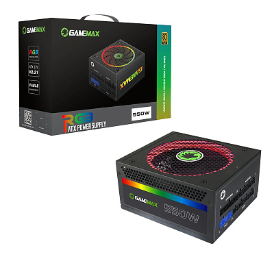 Блок питания ATX 550W GameMax RGB-550 Gold (RGB-550)