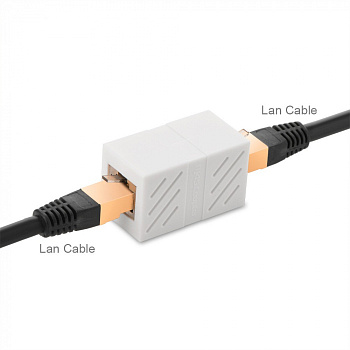 Разъем сетевой UGREEN NW114 RJ 45 Network Keystone Jack In-Line Coupler Female to Female 1pcs (White) 20311 (20311)