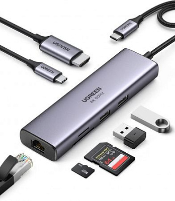 USB Хаб UGREEN CM512 USB-C (60515)