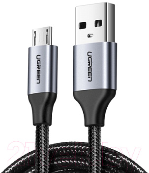 Кабель UGREEN US290 USB2.0/microUSB, 1 м, 2А, 18W, (60146)