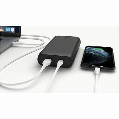 Портативный внешний аккумулятор Belkin, 20000Mah, 30Вт, USB-C/USB-A, Black (BPB002btBK)