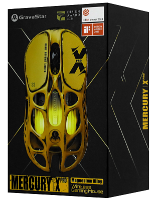 Мышь GravaStar Mercury X Pro 8K, Yellow (GS X PRO_YLW)
