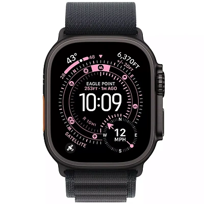 Смарт часы Apple Watch Ultra 3 GPS + Cellular 49mm Black Titanium Case with Black Alpine Loop - Large (MF0X4QR/A)