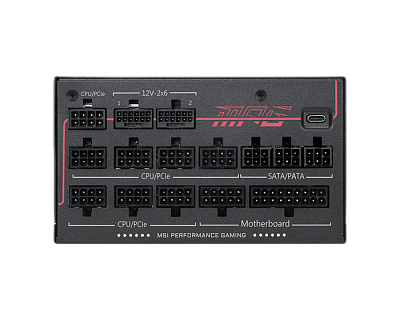 Блок питания MSI 1300W, MPG Ai1300TS PCIE5, ATX, 80+ TITANIUM Черный (MPG Ai1300TS PCIE5)