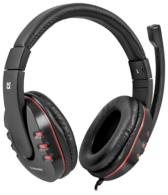 Игровая гарнитура стерео Defender Warhead G-160 черный, кабель 2,5 м (64113)