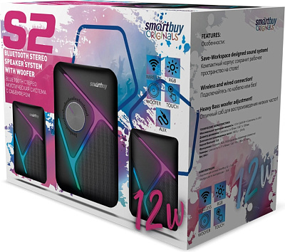 Акустическая система 2.1 SmartBuy S2, Черный (SBA-4500)