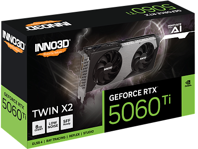 Видеокарта INNO3D GeForce RTX 5060 Ti 8GB TWIN X2 (N506T2-08D7-193075N)