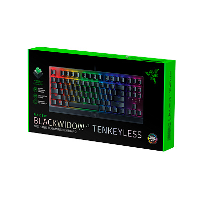 Клавиатура игровая Razer BlackWidow V3 TKL Мех/Green Switch/Черный/RGB (RZ03-03490700-R3R1)