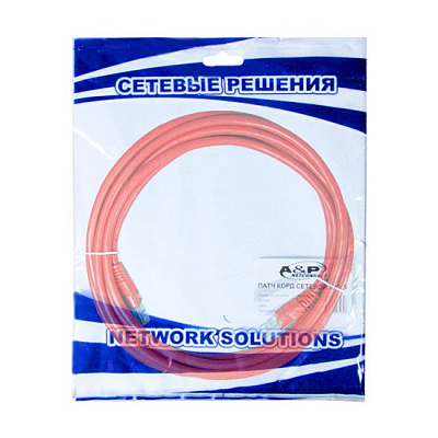 Патч Корд A&P Cat.5 UTP RJ-45 3 м APP001RD3 (APP001RD3)