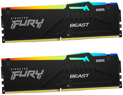 Оперативная память Kingston Fury Beast RGB EXPO DDR5 64Gb KIT (2x32) 5600MHz (KF556C36BBEAK2-64)