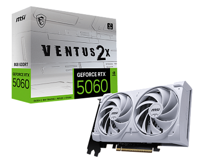 Видеокарта MSI GeForce RTX 5060 8G VENTUS 2X WHITE (G5060-8V2W)