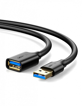 Кабель UGREEN USB 3.0 Extension Male Cable 1m Black (10368)